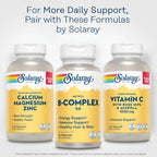 SOLARAY Methylated B Complex - B Vitamin Complex with B12, B6, B1, Folic Acid & Biotin - 60 Vegan Capsules