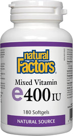 Natural Factors Mixed Vitamin E 400 IU, 180 Softgels