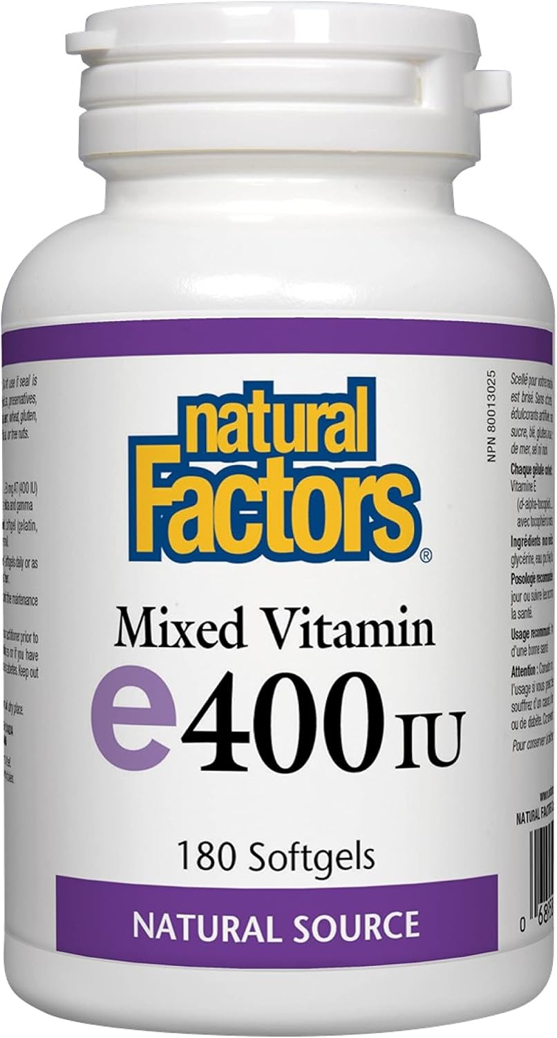 Natural Factors Mixed Vitamin E 400 IU, 180 Softgels
