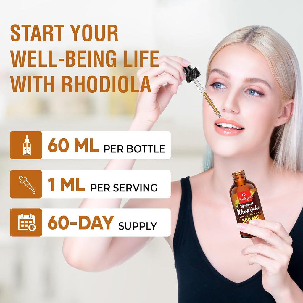 Santegra Rhodiola Rosea Liposomal 500 mg – Líquido Vegano 60 ml