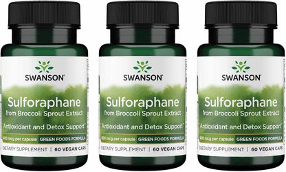Extracto de Brotes de Brócoli con Sulforafano de Swanson - 60 Cápsulas Veganas, 400 mcg – Image 9
