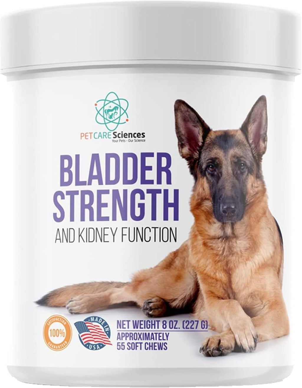 PET CARE Sciences Suplemento para la Incontinencia en Perros con Arándano Rojo - 55 Masticables Blandos