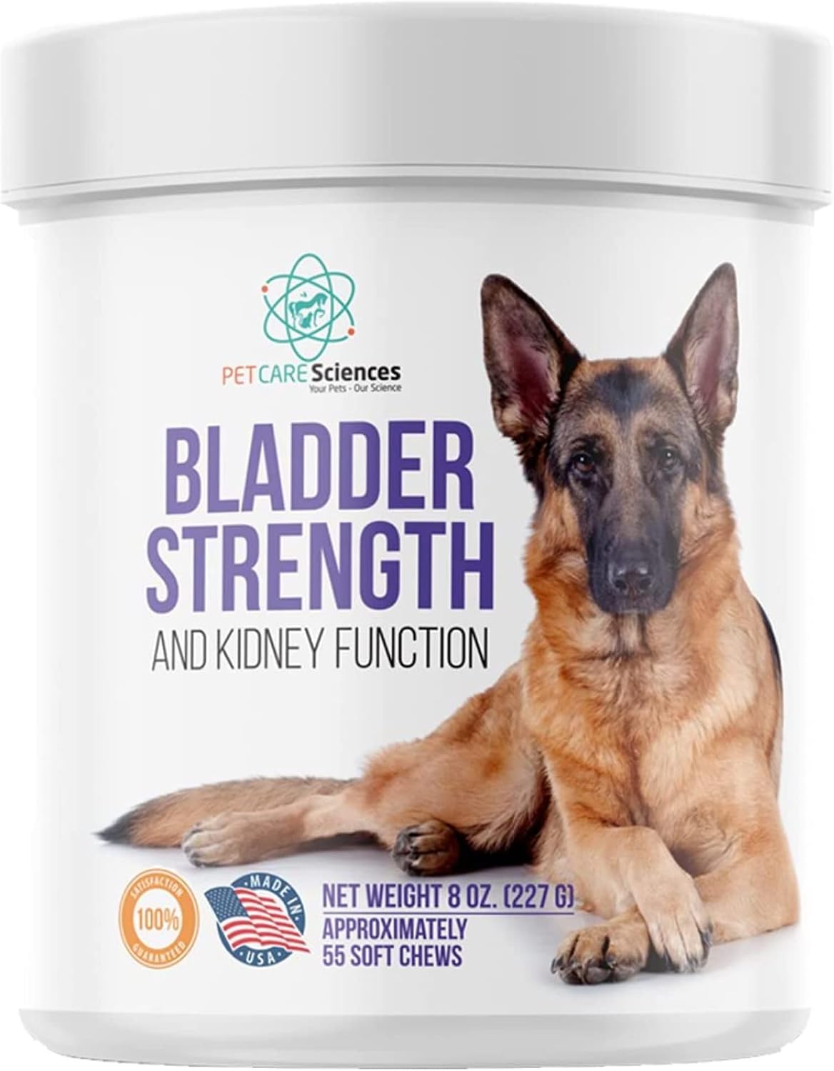 PET CARE Sciences Suplemento para la Incontinencia en Perros con Arándano Rojo - 55 Masticables Blandos