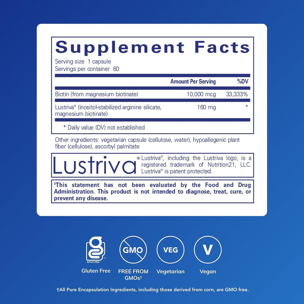 Pure Encapsulations Biotin Complex Cabello y Piel - 60 Cápsulas