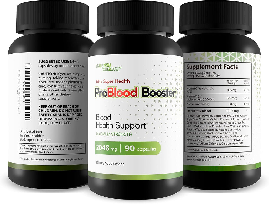 Max Super Health Pro Blood Booster - Apoyo para la Salud Sanguínea y Circulación