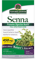 Nature's Answer Senna Leaf - Vegan Digestive Supplement 90 Capsules
