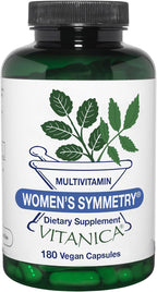 Vitanica Women's Symmetry, High Potency Daily Multivitamin for Women, Vegan, 180 Capsules