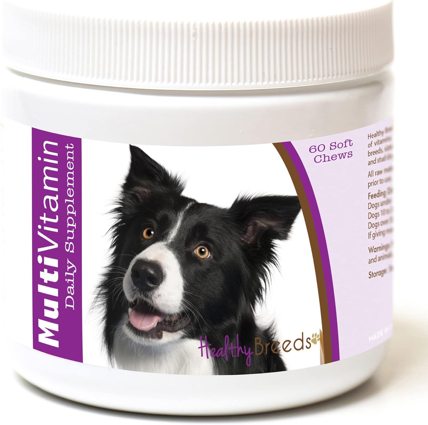 Healthy Breeds Multivitamínico para Perros Border Collie - Masticables Blandos (60 unidades)