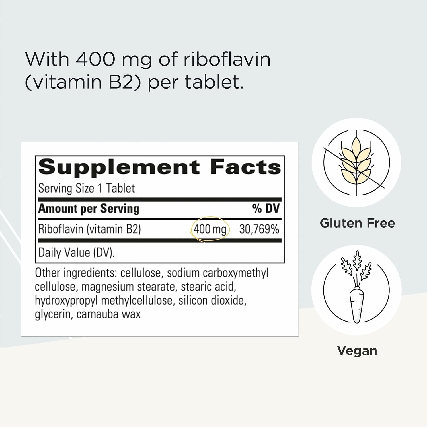 Integrative Therapeutics Riboflavina - Suplemento de Vitamina B2, 30 Comprimidos