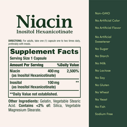Nature's Bounty Niacin 500mg Sin – Reducción del cansancio y la fatiga: Al apoyar el metabolismo energético, la – Image 5