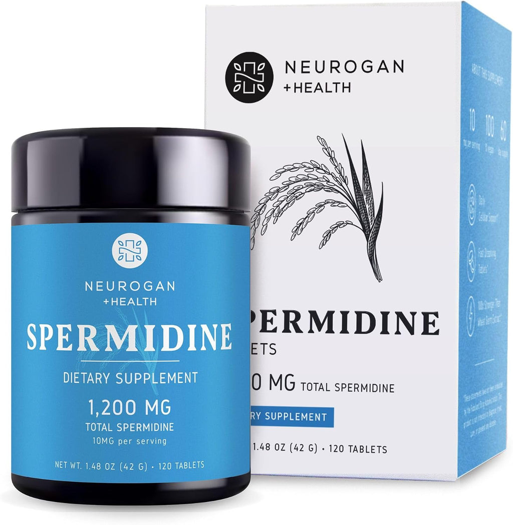 Neurogan Spermidine Supplement - 1200mg - 99% Pureza - 10mg por Porción - 120 Cápsulas