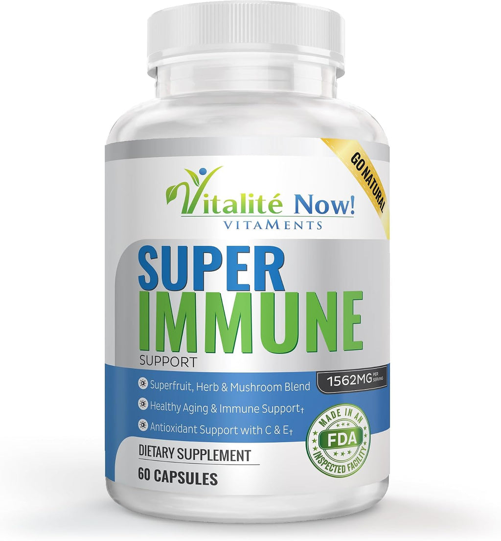 Super Wellness Refuerzo Inmune - Quercetina, 25 Vitaminas, Hierbas y Superalimentos - 60 Cápsulas