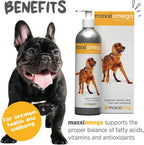 maxxiomega Omega 3, 6 & 9 Oil Supplement - Skin & Coat Support for Dogs, 10oz (283ml)