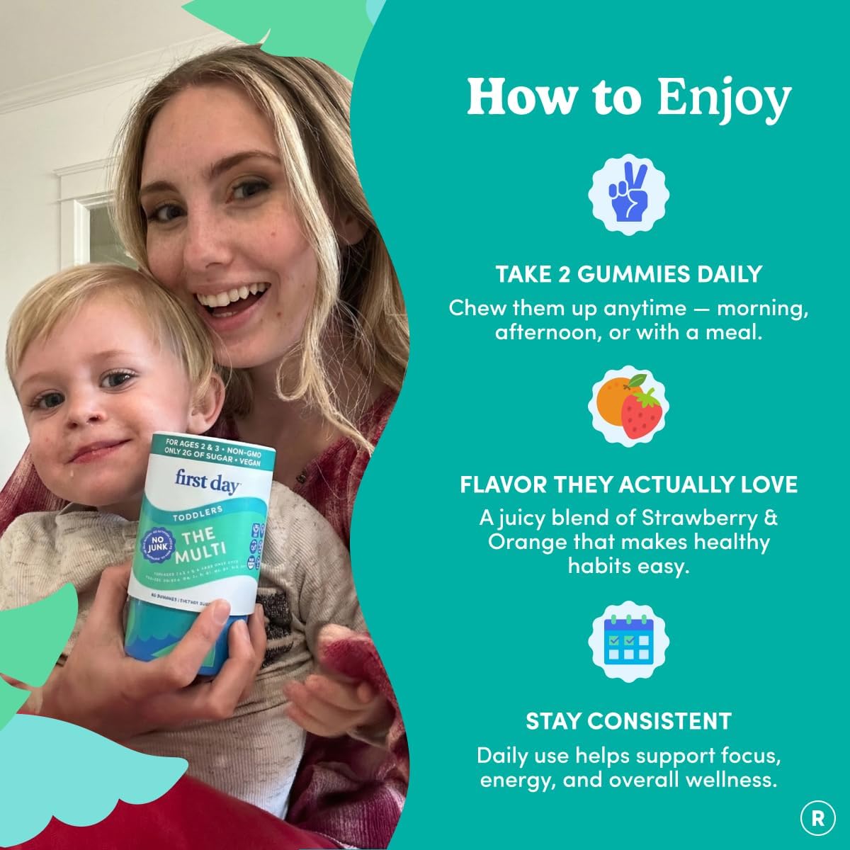 Multivitamínico en Gominolas para Niños de 2 a 3 Años - FIRST DAY