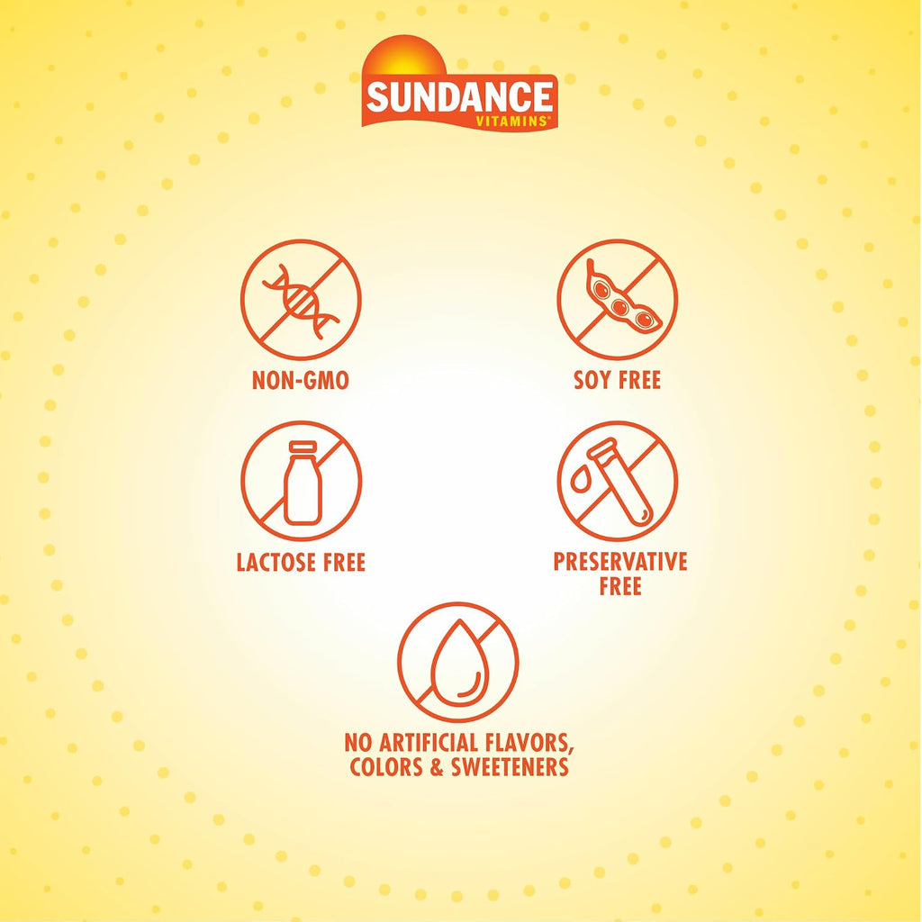 Sundance Vitamina B-Complex | con B-12 | 60 comprimidos | Alta potencia | Suplemento vegetariano, sin OMG y sin gluten