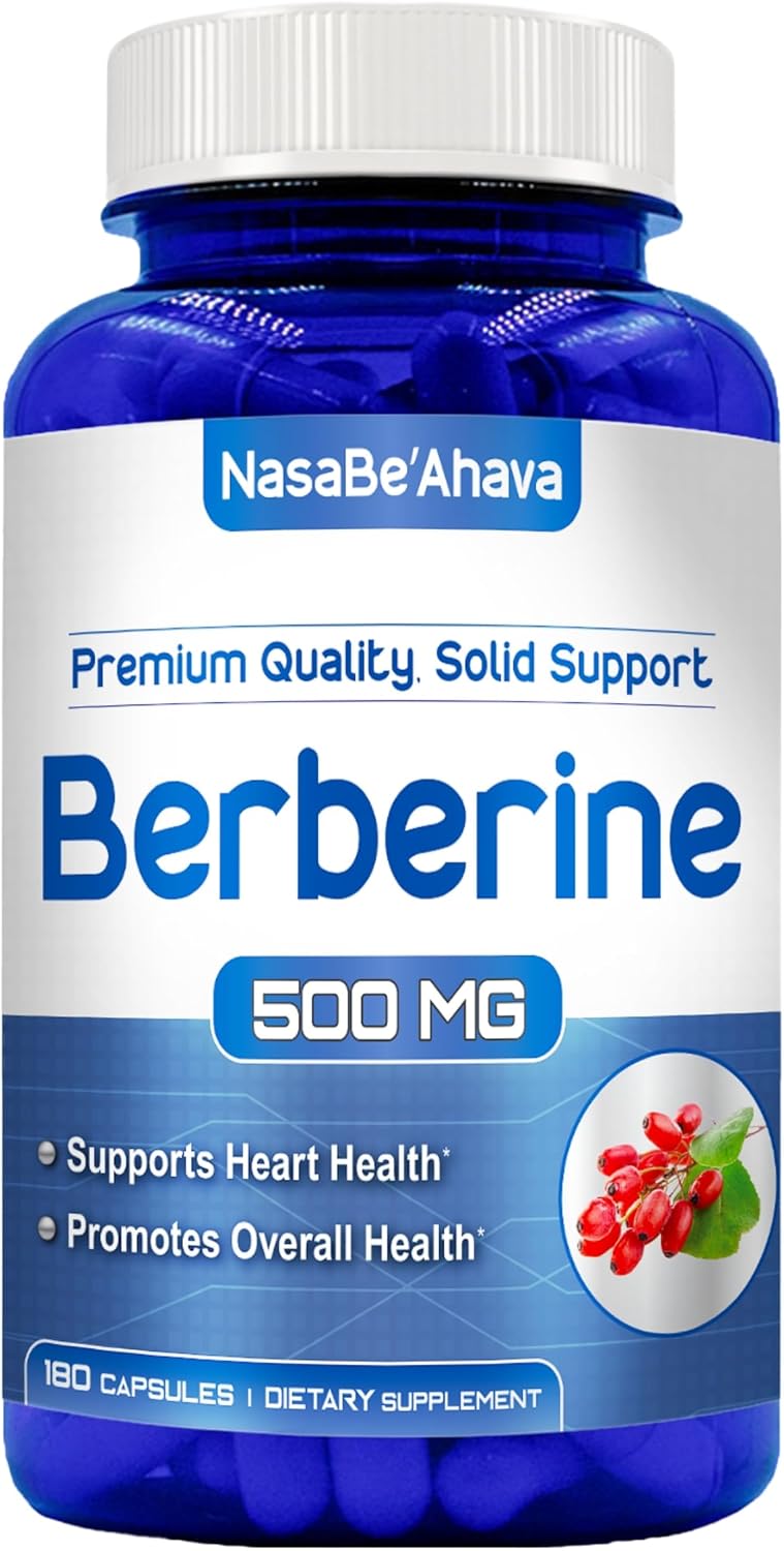 Berberina 500mg – Suplemento de Fácil Absorción (180 Cápsulas) – NasaBeahava