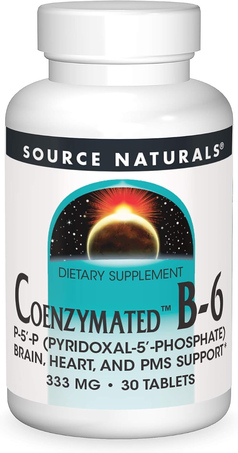 Source Naturals Coenzymated B-6 – Piridoxal Fosfato 333 mg – 30 tabletas