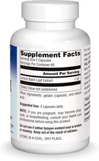 Planetary Herbals Melisa (Lemon Balm) Full Spectrum 500 mg, 120 Capsules - Support for Calmness and Natural Rest