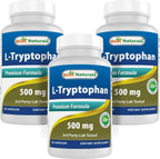 Best Naturals L-Tryptophan 500 mg 60 Cápsulas (Pack de 3)