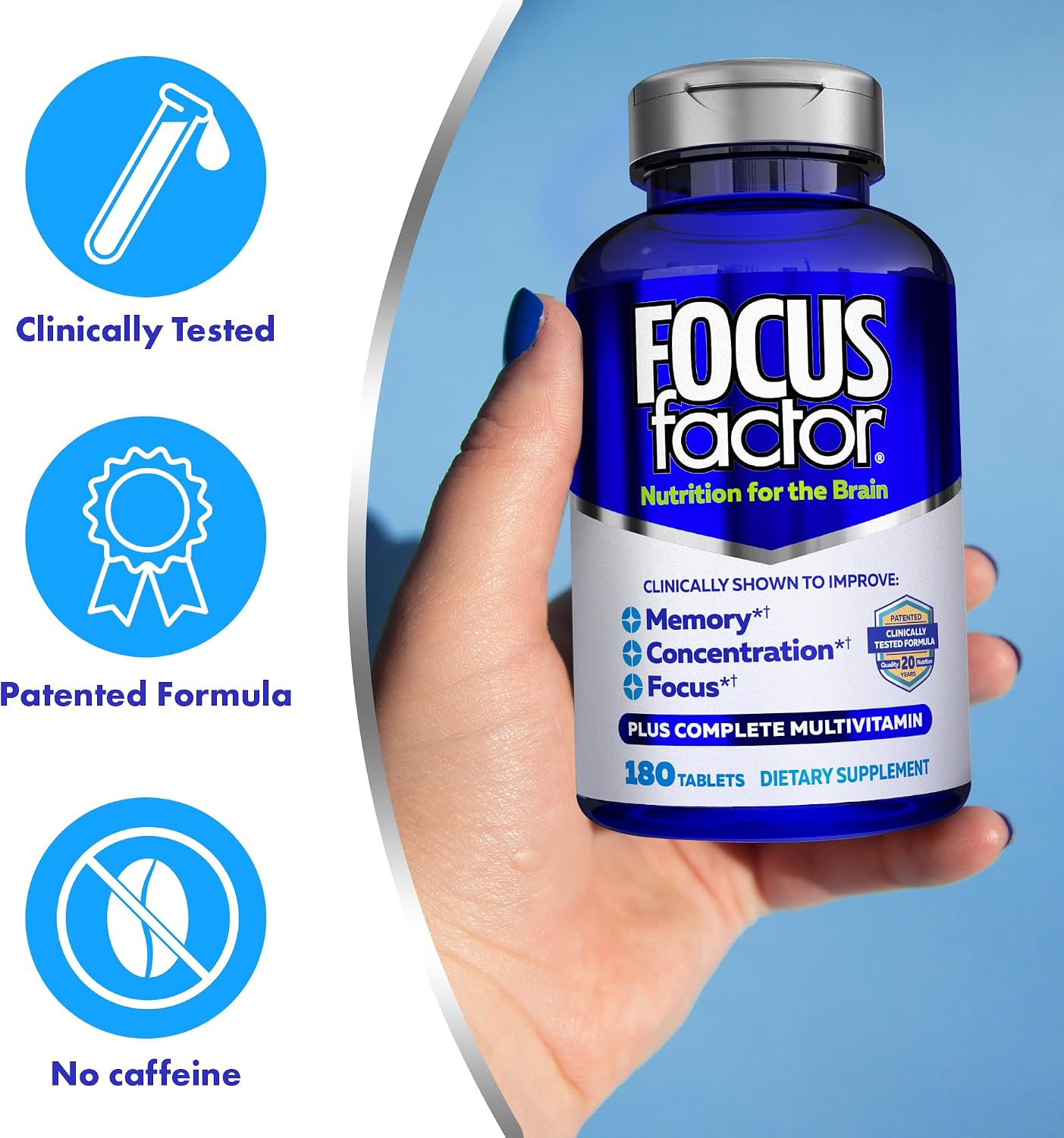 Focus Factor Multivitamínico para el Cerebro – 180 Comprimidos