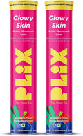 PLIX - THE PLANT FIX Comprimidos de Glutatión con Vitamina C, E y Ácido Hialurónico (Pack de 2, Sabor Fresa) - 500mg L-Glutatión
