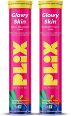 PLIX Glowy Skin 500mg Glutatión con Ácido Hialurónico, Vitamina C, E y Bayas | 30 Comprimidos Efervescentes, Sabor Fresa