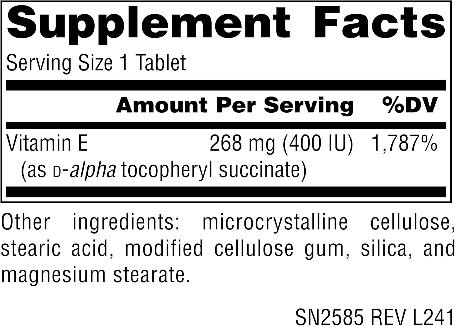 Source Naturals Vitamina E 400 IU (268 mg) - 60 Comprimidos