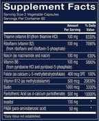 Vthrive Bioactive B-Complex - Complejo B Bioactivo con Coenzimas Activas (120 Cápsulas Vegetales)