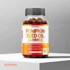 Gominolas de Aceite de Semilla de Calabaza 4000mg - Sin Azúcar, Sabor Naranja, Vegano (60 Gominolas)