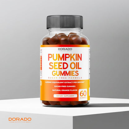 Gominolas de Aceite de Semilla de Calabaza 4000mg - Sin Azúcar, Sabor Naranja, Vegano (60 Gominolas) – Image 5