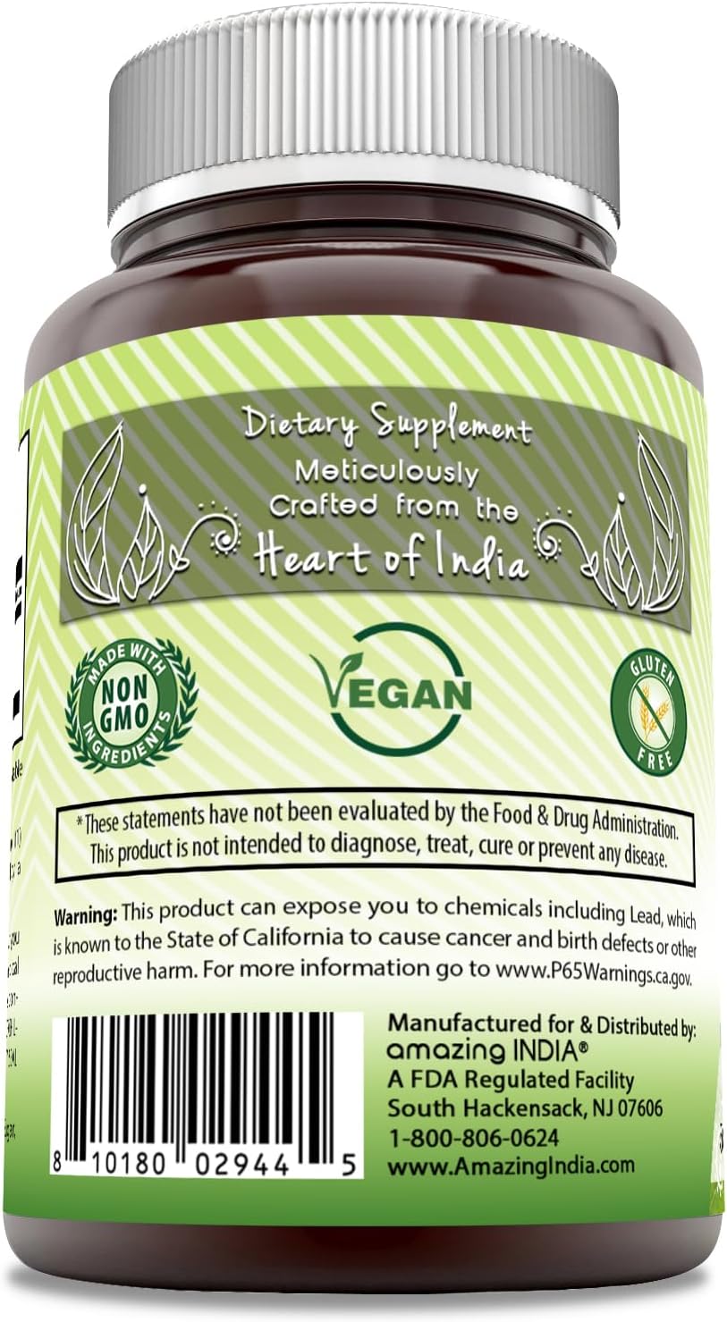 Amazing India Moringa 500 mg 120 Cápsulas Vegetales | No OGM | Sin Gluten