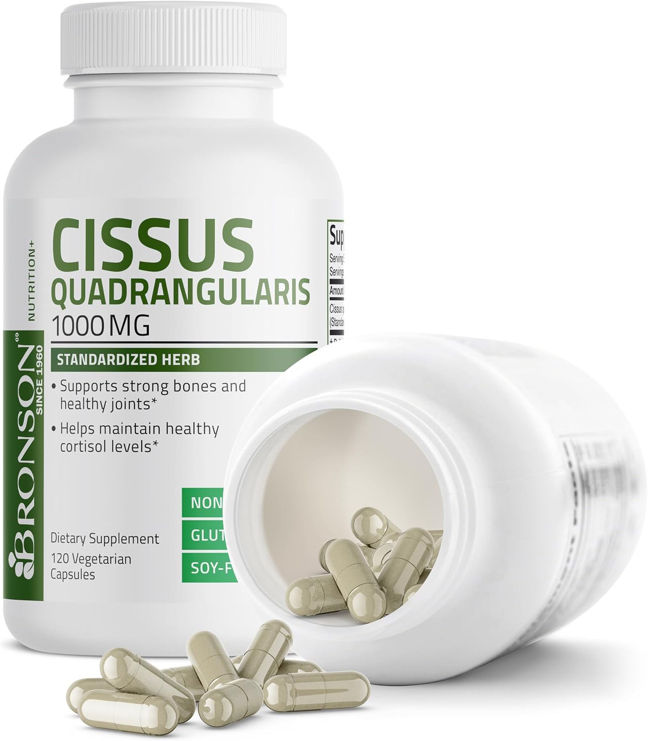Bronson Cissus Quadrangularis Extract 1000 mg, 120 Cápsulas Vegetarianas