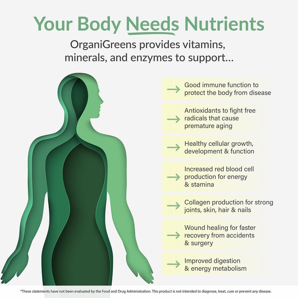 Organixx Greens Superfood Powder con Probióticos y Enzimas Digestivas - 283 g