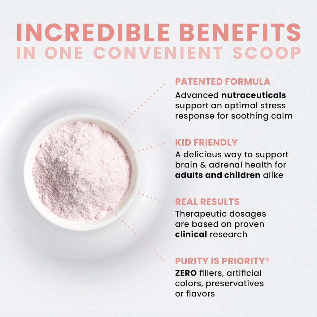 Pure Therapro Rx Just Relax Cherry – 60 Servings | Apoya Estado de Ánimo Relajado y Presión Arterial Saludable | Myo-inositol, Di-Magnesio Malato, GABA, Taurina y L-Teanina