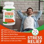 Spectra Vitamins Stress Relief - Suplemento para el estrés con Ashwagandha, L-Teanina y Manzanilla, 60 cápsulas