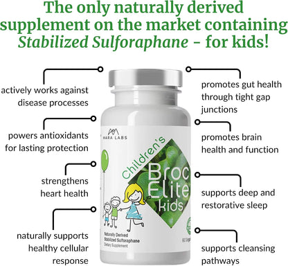 BrocElite Kids - Suplemento de Brócoli con Sulforafano para Niños - 60 Cápsulas Veganas – Image 4