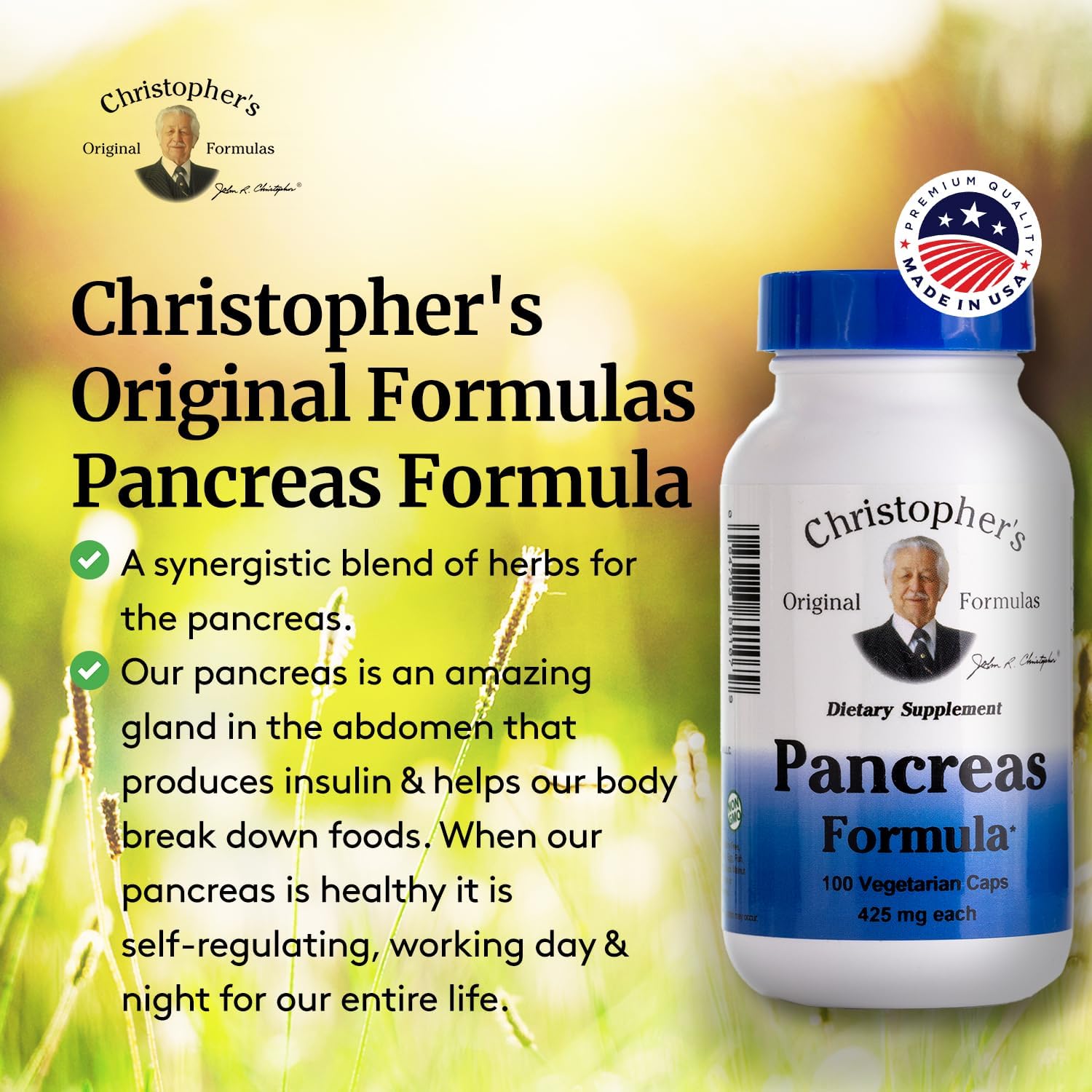 Christopher's Original Formulas Pancreas Formula - 100 Cápsulas