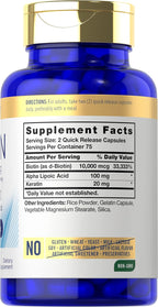 Carlyle Biotin 10000mcg | 150 Cápsulas | Fórmula de Belleza con Keratina | No Transgénico, Sin Gluten