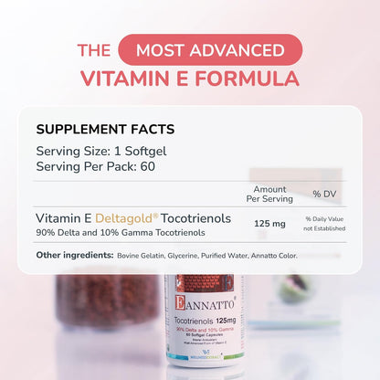 WELLNESS EXTRACT Eannatto Tocotrienols Vitamin E Supplements Tocopherol Free, Non-GMO, Gluten Free & Antioxidant (125MG 60 – Image 4