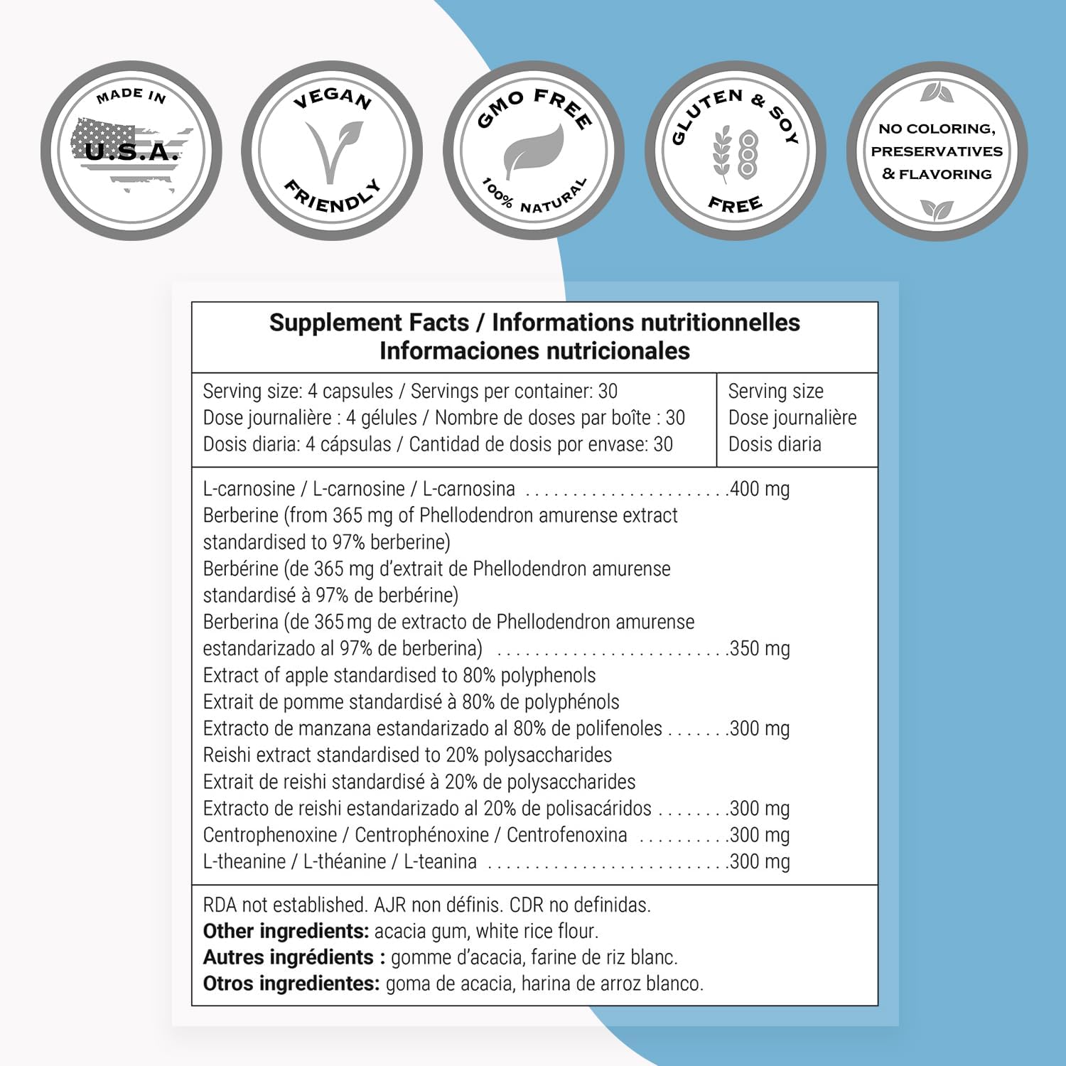 Supersmart Nutrientes para la Longevidad – 120 Cápsulas Vegetales