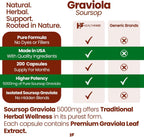 Healthfare Graviola Soursop Extracto 5000mg | Annona Muricata | 200 Cápsulas Veganas