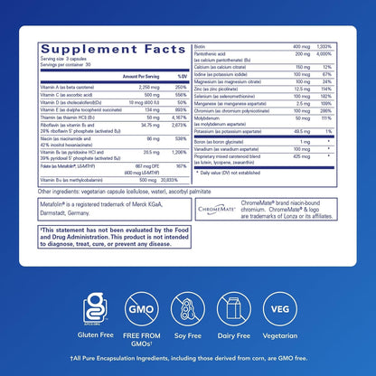 Pure Encapsulations Nutrient 950 Sin Cobre y Hierro | Fórmula Hipoalergénica Multivitamínica y Mineral | 90 Cápsulas – Image 2