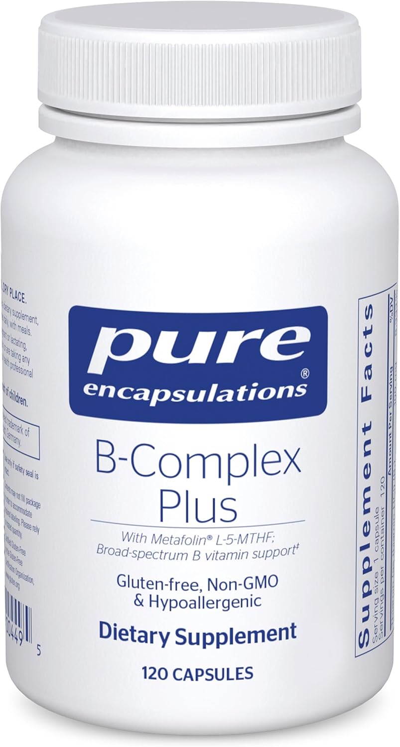 Pure Encapsulations B-Complex Plus - Complejo de vitaminas B con metilfolato y B12 - 120 cápsulas