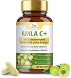 Organic Veda Amla + Cápsulas - Extracto Concentrado de Amla 20X con Vitamina C Natural