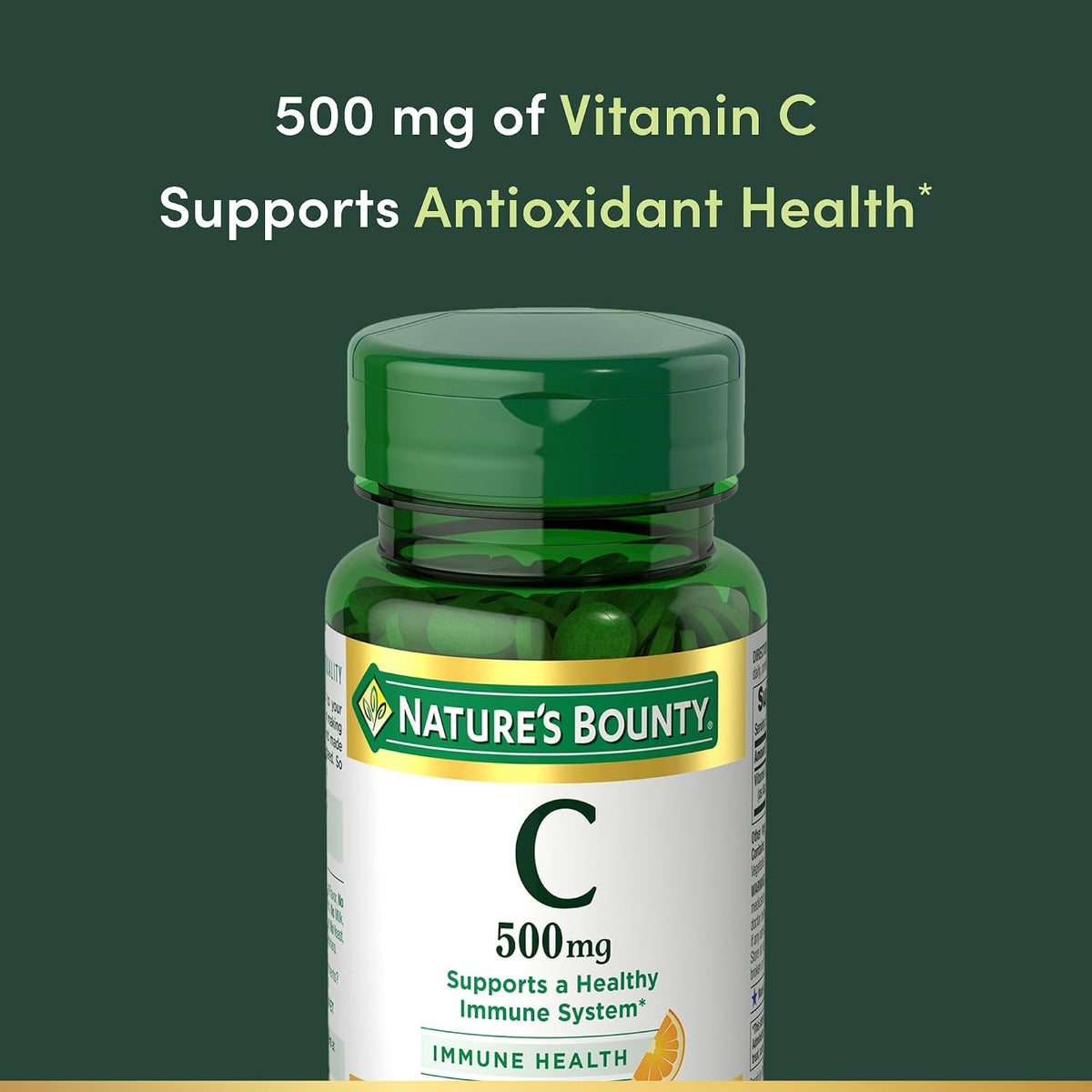 Nature's Bounty Vitamina C 500 mg, 100 Comprimidos – Image 2