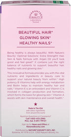 Nature's Bounty Advanced Hair, Skin & Nails, Suplemento con Biotina, Ácido Hialurónico y Aceite de Argán, 150 Cápsulas Blandas