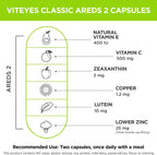 Viteyes AREDS 2 Cápsulas y Multivitamínico Acompañante, Dosis Única Diaria, Vitaminas para los Ojos, 3 Meses de Suministro