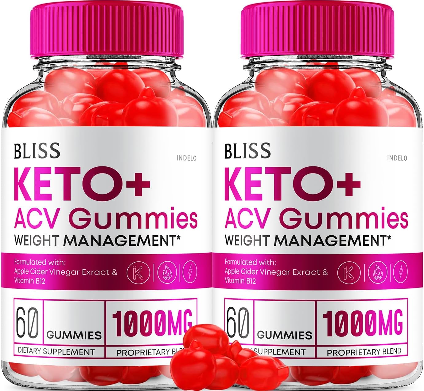 Bliss Keto ACV Gummies - 2 Pack (120 Gominolas)