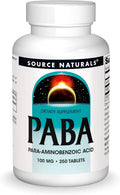 Source Naturals PABA, Ácido Para-Aminobenzoico 100 mg – 250 Tabletas