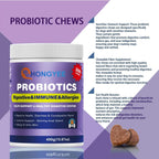 Probióticos para Perros con Enzimas, Papaya, Calabaza y Aceite de Krill - 200 Masticables